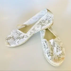 Ann Taylor | Shoes | Ann Taylor Lace Espadrilles White Shoes  display picture 1